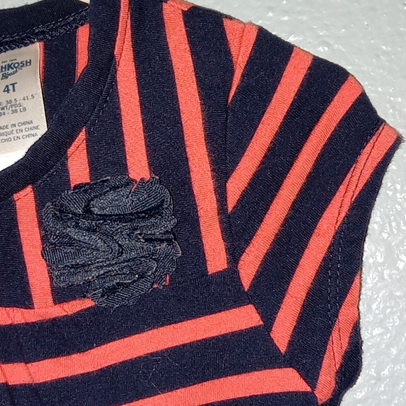 Oshkosh B'gosh black and orange striped top - Picture 2 of 5